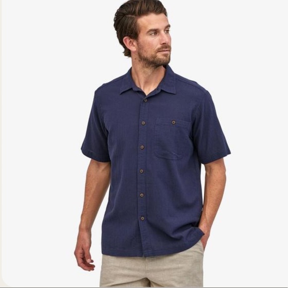 Patagonia Other - Patagonia A/C Organic Cotton Short Sleeve Button Up in Classic Navy